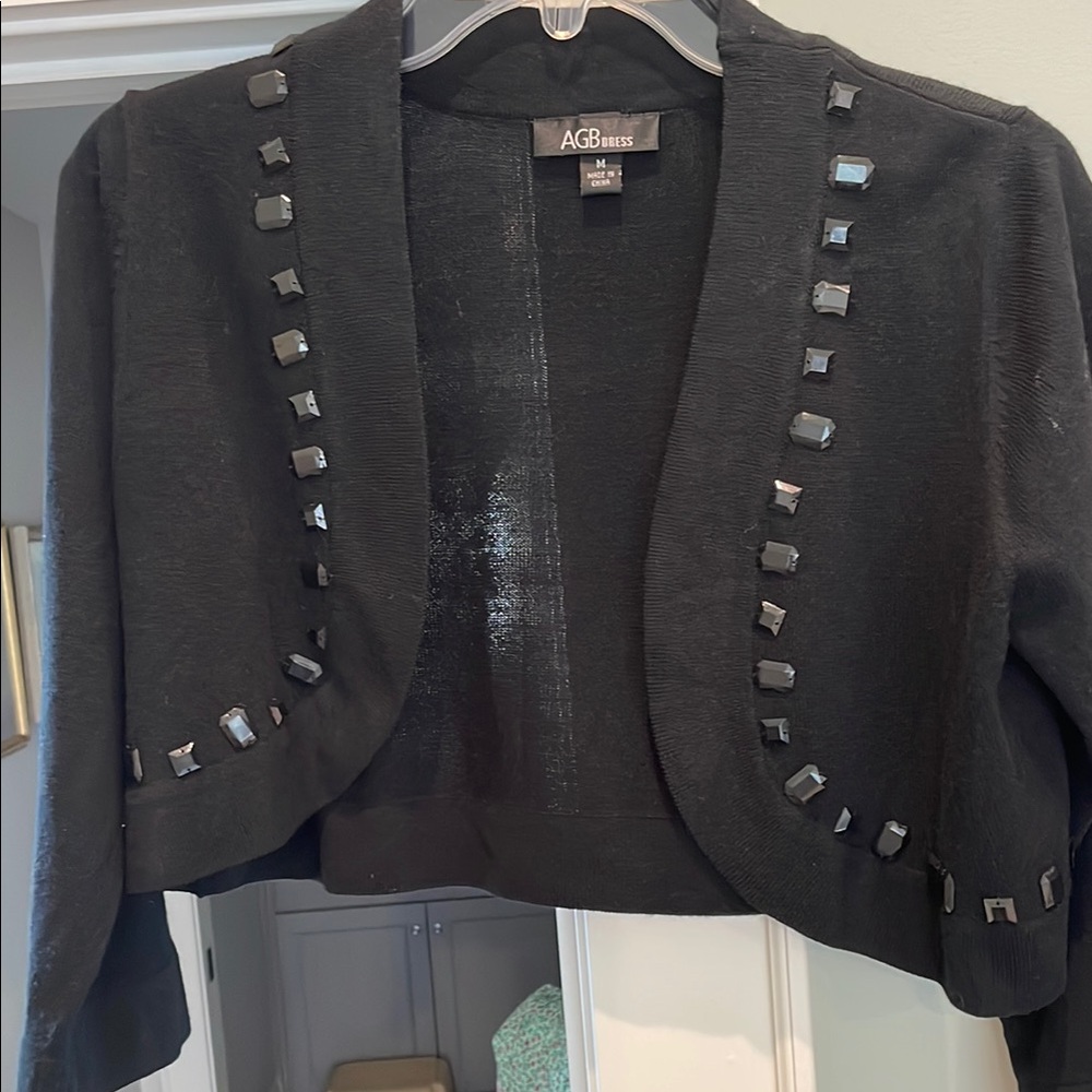 AGB Black Embellished Shrug